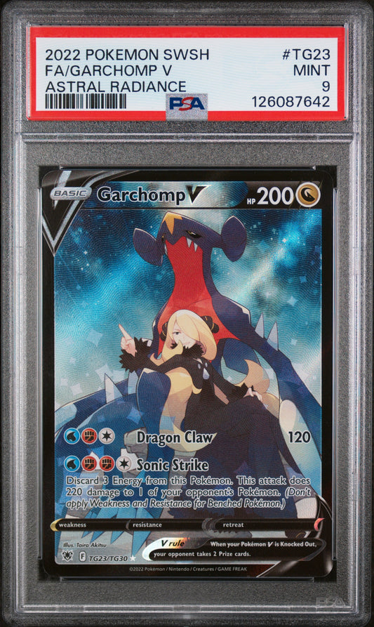 2022 Pokemon Sword & Shield Astral Radiance Fa/Garchomp V 9 PSA #TG23