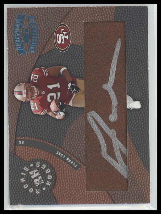 2005 Donruss Throwback Threads Rookie Hoggs Auto Frank Gore #/150 #RH-26