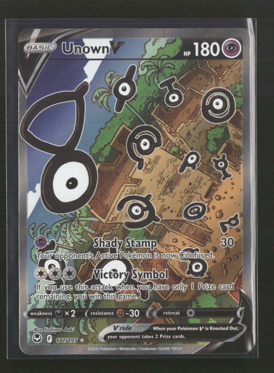 SWSH12: Silver Tempest Unown V (Alternate Full Art) #177/195