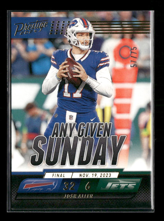 2024 Panini Prestige Any Given Sunday Josh Allen #AGS-JAN