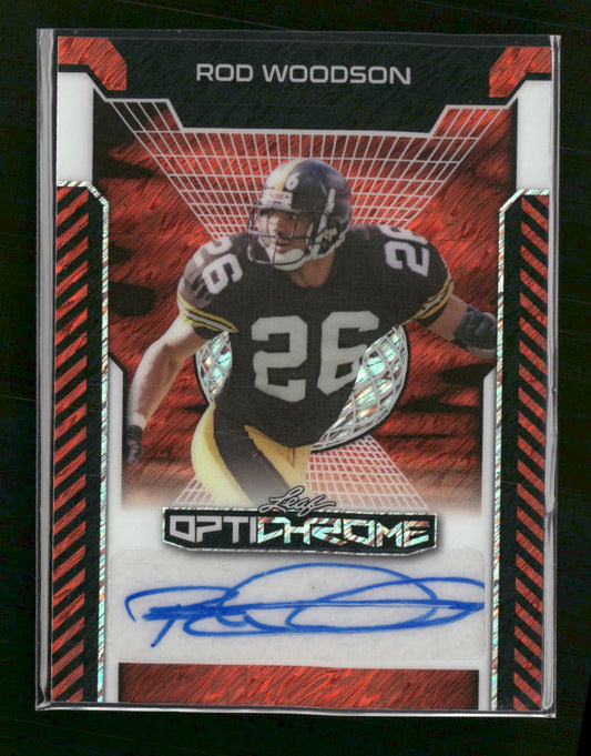 2025 Leaf Optichrome Base Autographs Crystal Red Rod Woodson Auto #BA-RW4