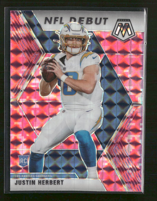 2020 Panini Mosaic Prizm Camo Pink Justin Herbert #263