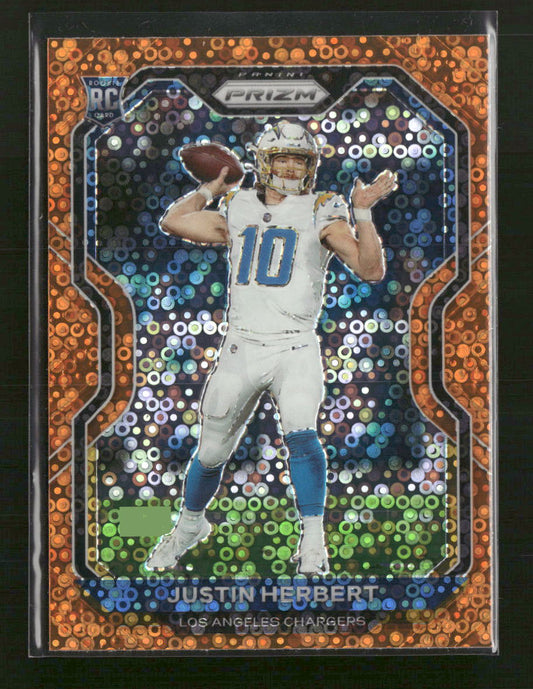 2020 Panini Prizm Prizm Disco Justin Herbert Rookie #325
