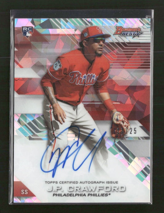 2017 Bowman's Best of 2017 Auto Atomic Refractor J.P. Crawford /25 Auto #B17-JC