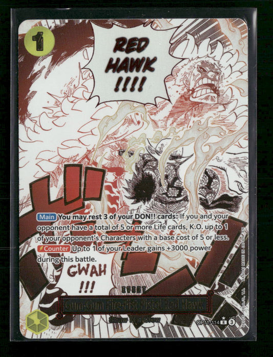 A Fist of Divine Speed Gum Fire-Fist Pistol Red Hawk (Alternate Art) #OP11-114