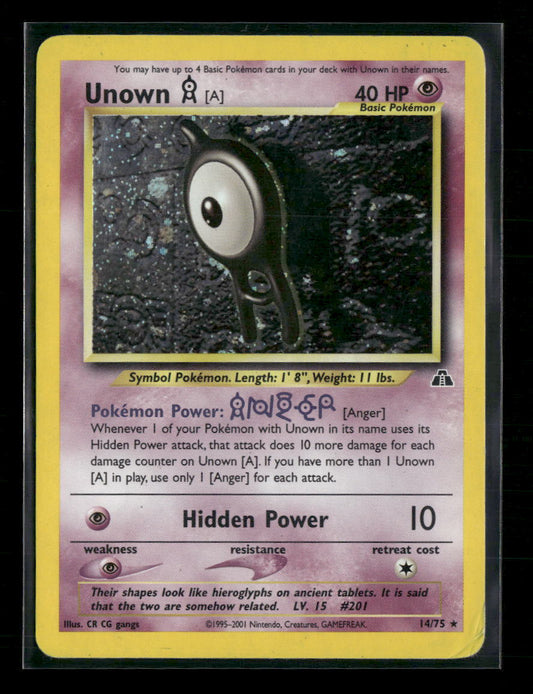Neo Discovery Unown [A] (14) #14/75