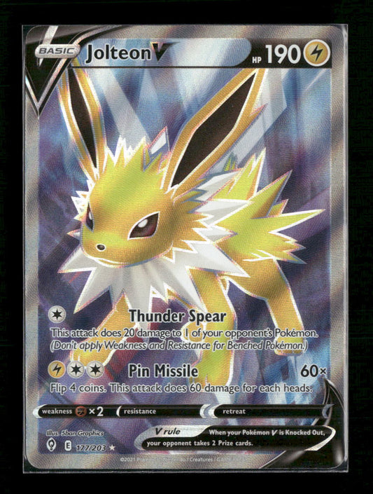 SWSH07: Evolving Skies Jolteon V (Full Art) #177/203