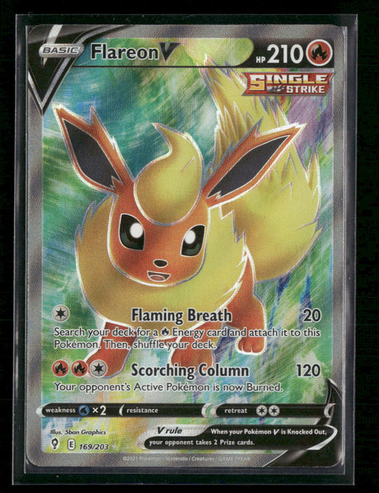 SWSH07: Evolving Skies Flareon V (Full Art) #169/203