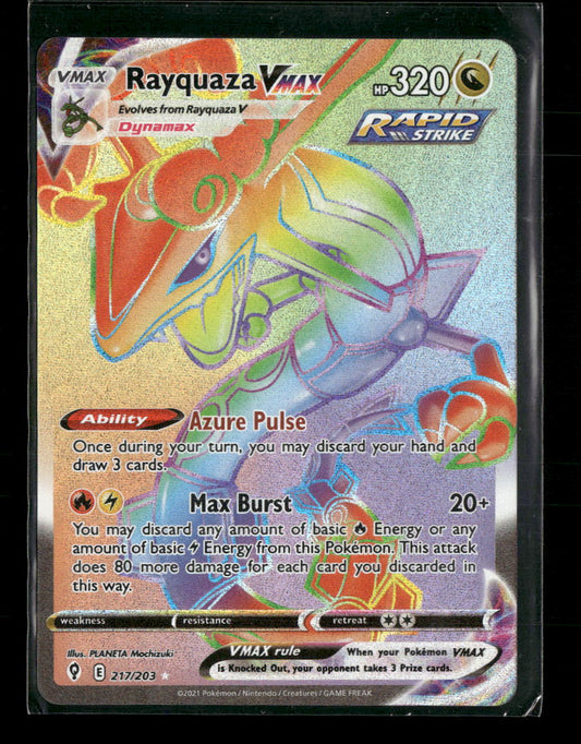 SWSH07: Evolving Skies Rayquaza VMAX (Secret) #217/203