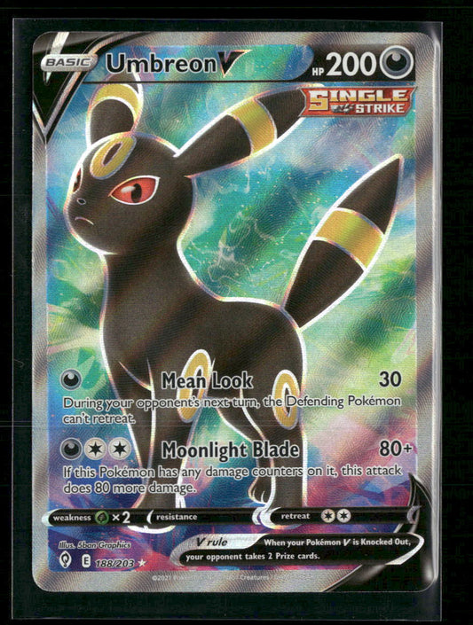 SWSH07: Evolving Skies Umbreon V (Full Art) #188/203