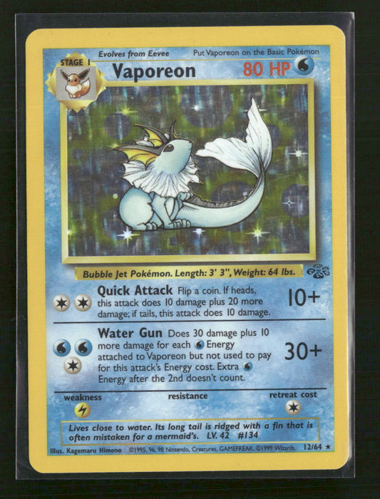 Jungle Vaporeon (12) Unlimited Holofoil #12/64