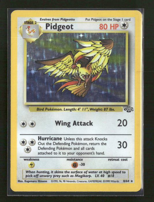 Jungle Pidgeot (8) Unlimited Holofoil #08/64