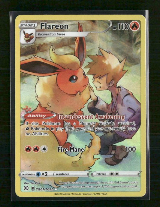 SWSH09: Brilliant Stars Trainer Gallery Flareon #TG01/TG30