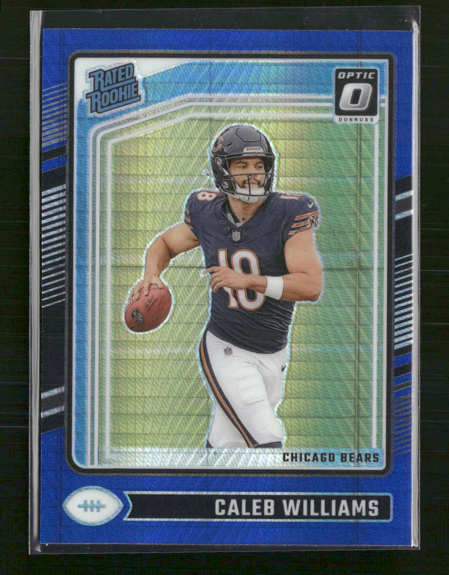 Caleb Williams 2024 #201 Donruss Optic Blue Hyper