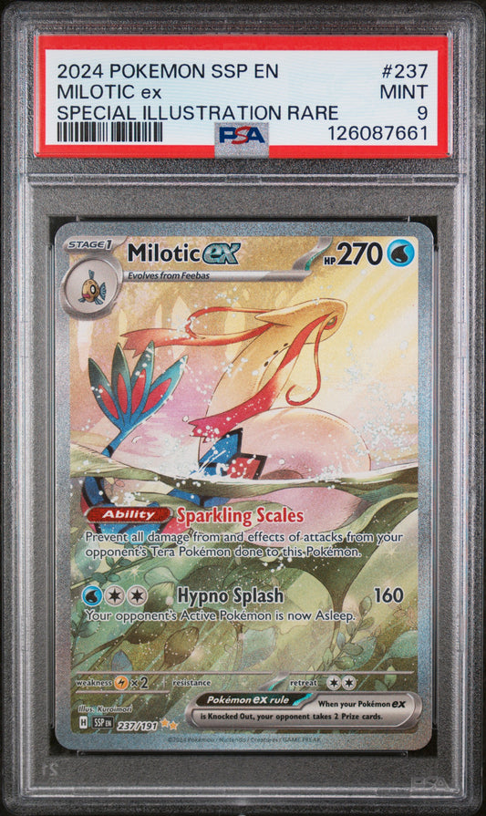 2024 Ssp En-Surging Sparks Special Illustration Rare Milotic Ex 9 PSA #237