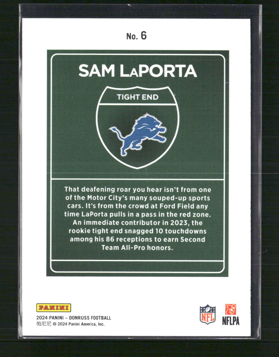 2024 Donruss Downtown Sam LaPorta #6