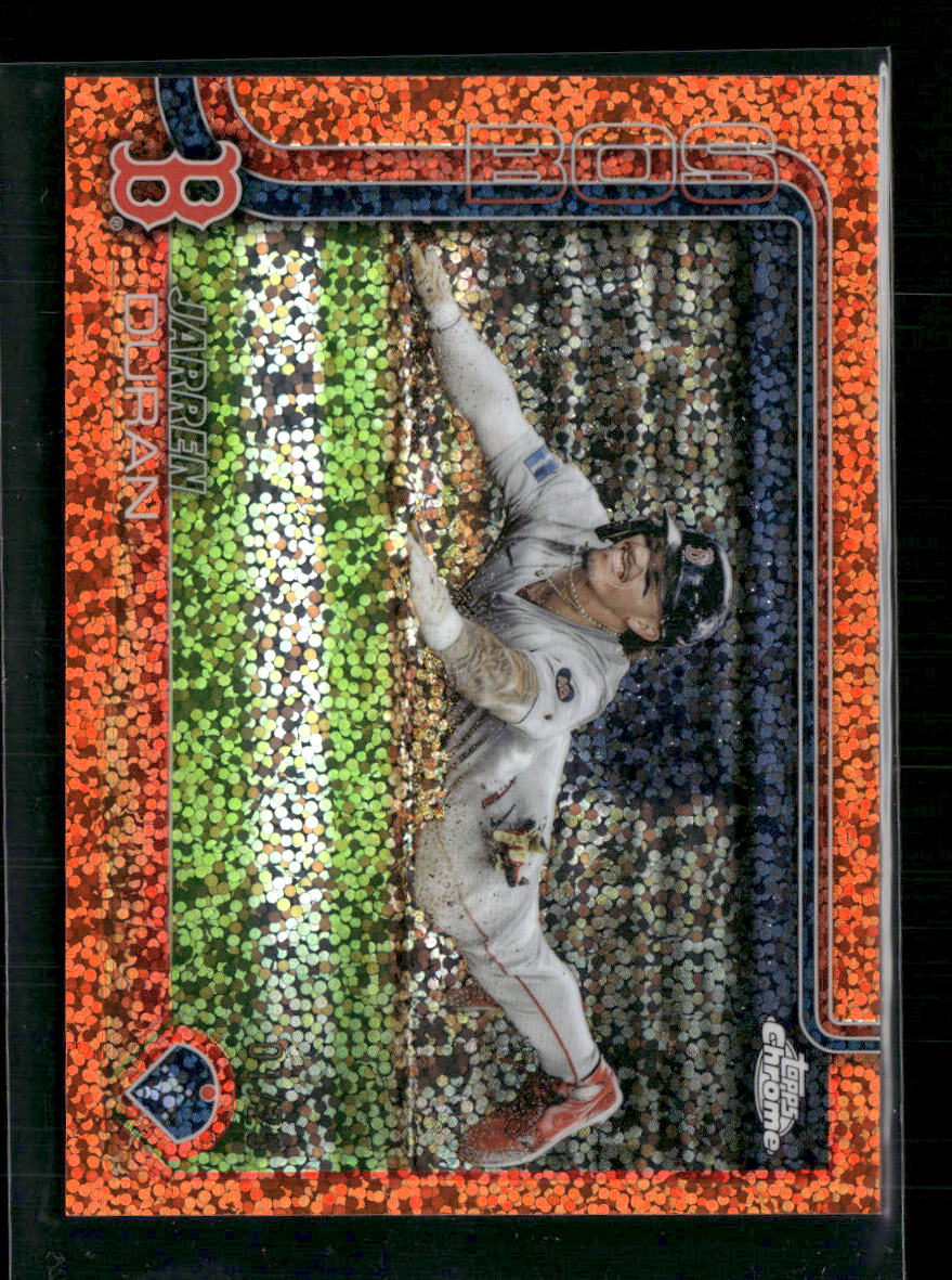 Jarren Duran 2025 #79 Topps Chrome Orange Refractors #/25