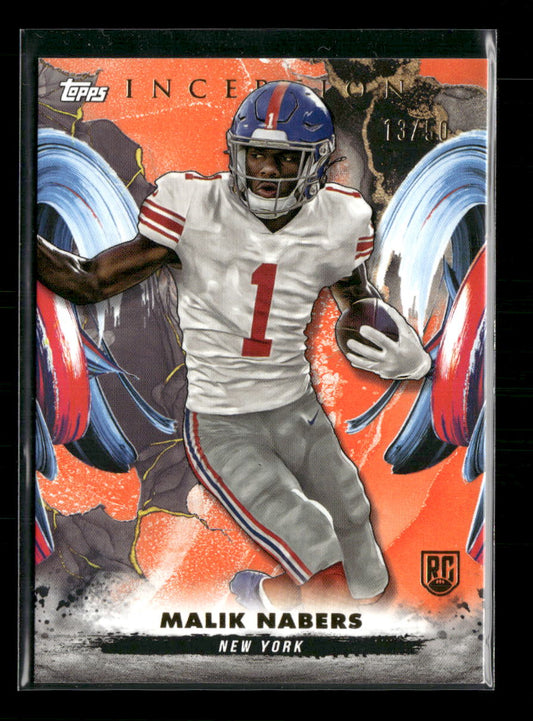 Malik Nabers  2024 #170 Topps Inception Orange Rookie #/50