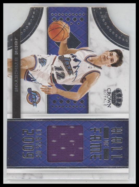 John Stockton 2020-21 #HF-JST Panini Crown Royale Hall of Fame Memorabilia