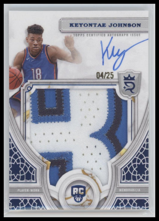 Keyontae Johnson 2023-24 #123 Topps Royalty Blue Rookie Patch & Auto #/25