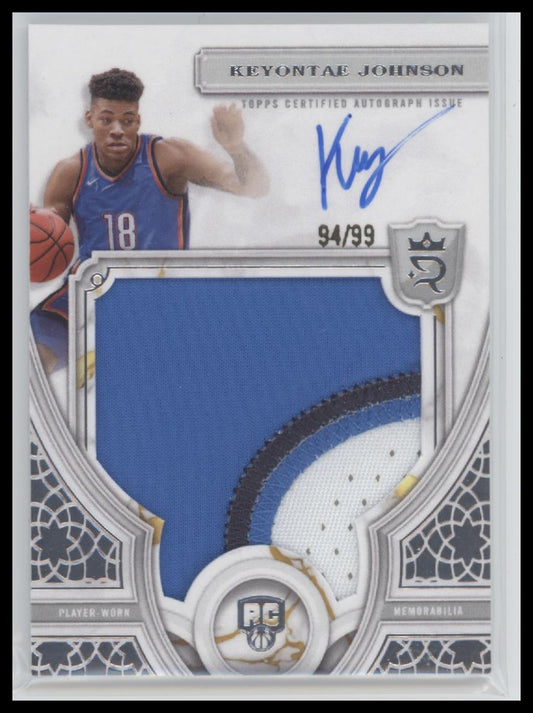 Keyontae Johnson 2023-24 #123 Topps Royalty Patch and Auto #/99