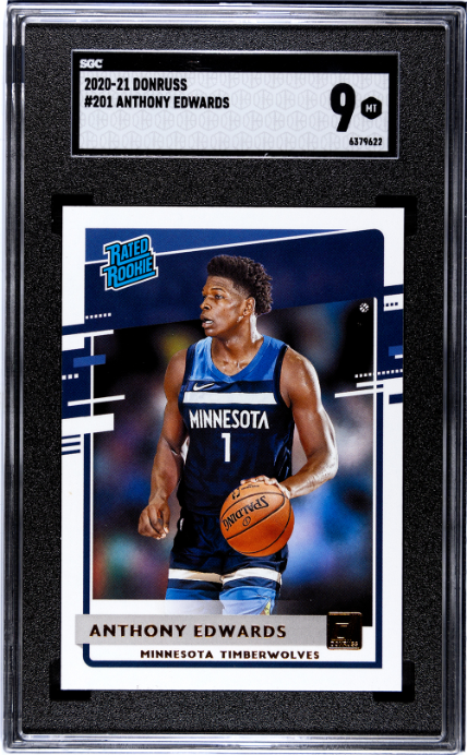 2020-21 Donruss Anthony Edwards 9 SGC #201