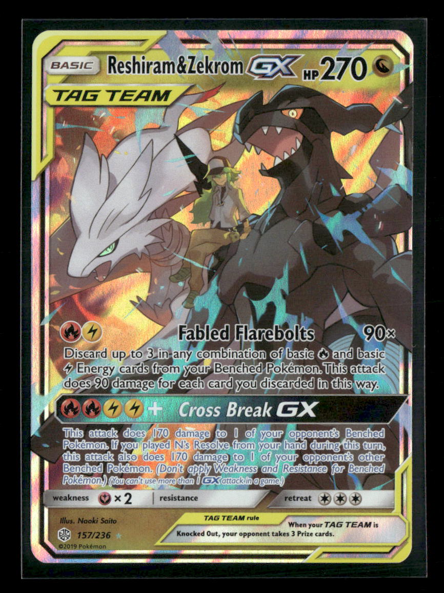 SM - Cosmic Eclipse Reshiram & Zekrom GX #157/236
