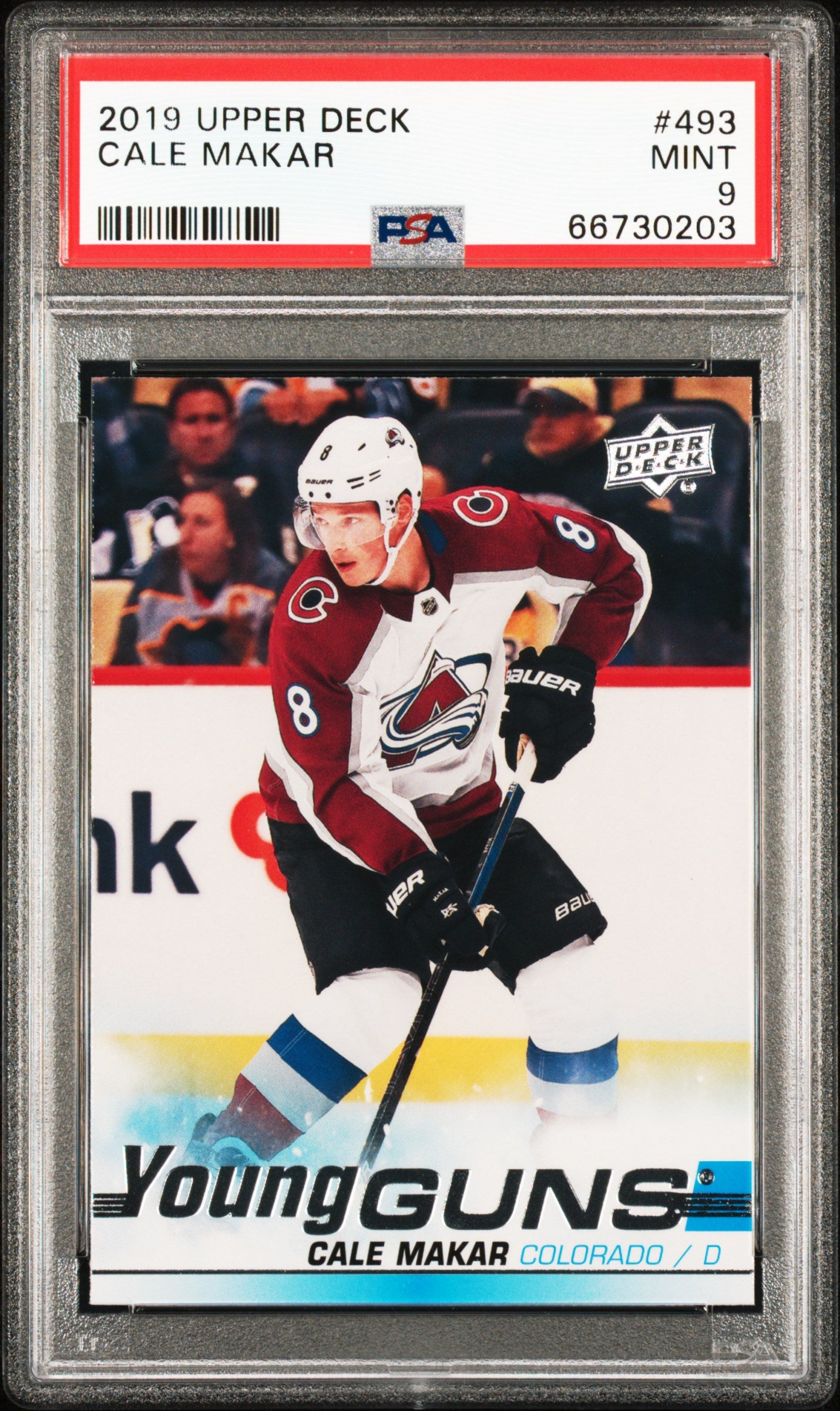 2019 Upper Deck Cale Makar 9 PSA #493