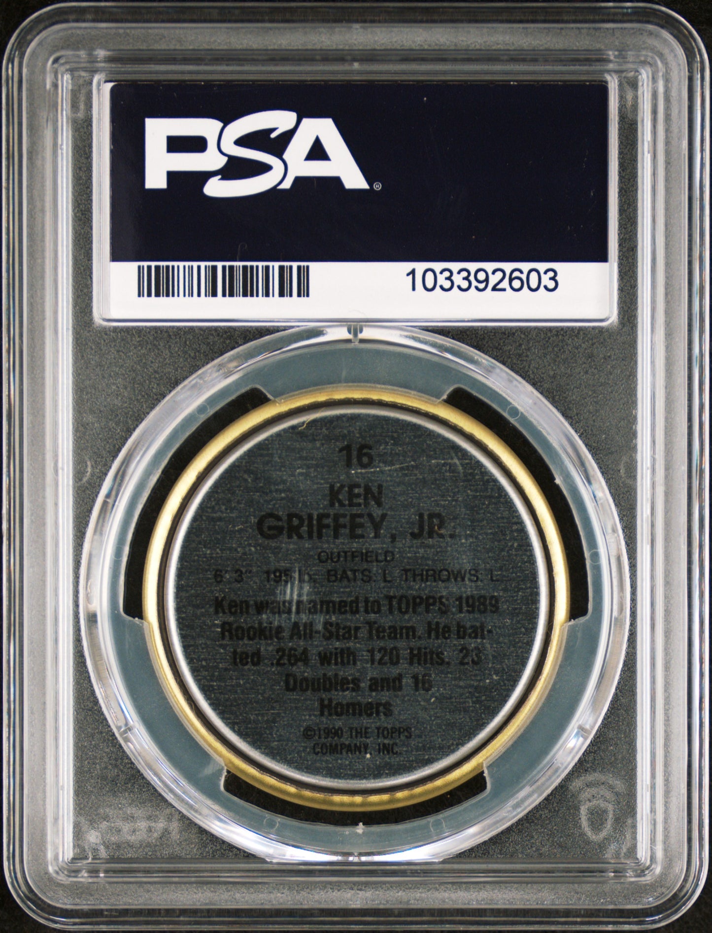 1990 Topps Coins Ken Griffey Jr. 9 PSA #16