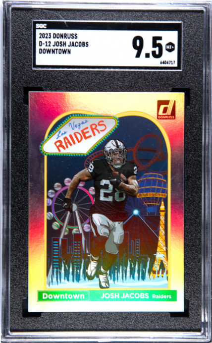 2023 Donruss Downtown Josh Jacobs 9.5 SGC #D-12