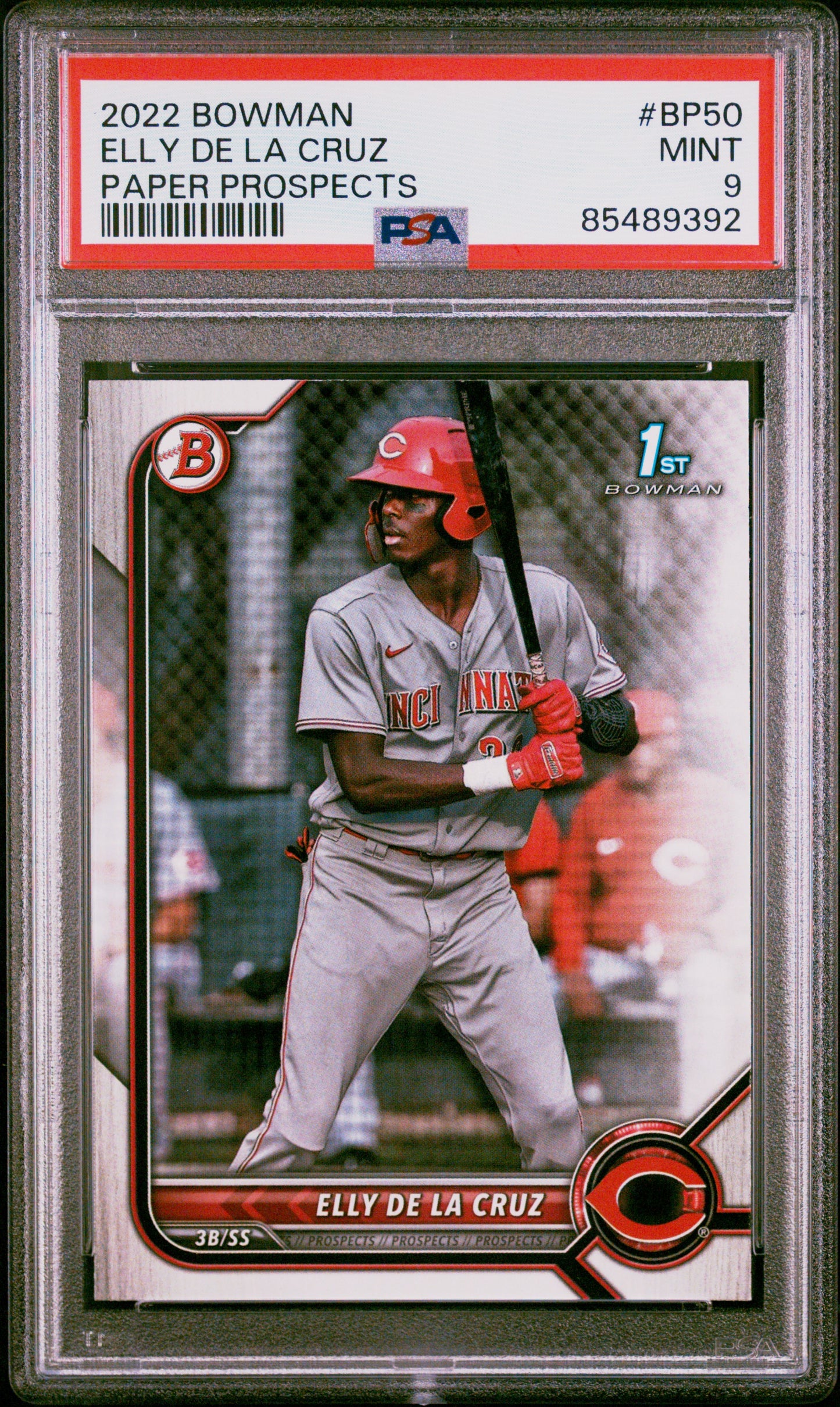 2022 Bowman Paper Prospects Paper Prospects Elly De La Cruz 9 PSA #BP50