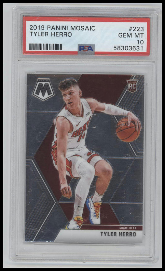 2019 Panini Mosaic Tyler Herro 10 PSA #223