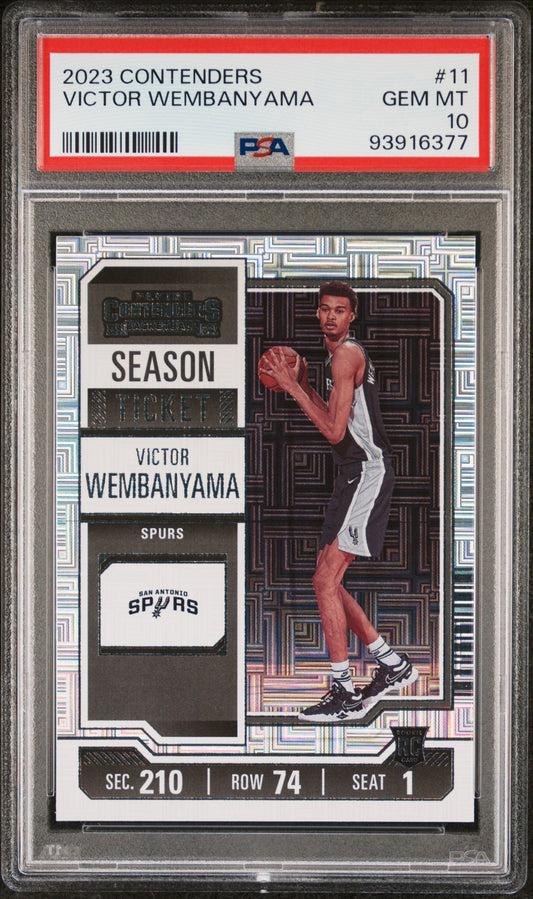 2023 Panini Contenders Victor Wembanyama 10 PSA #11