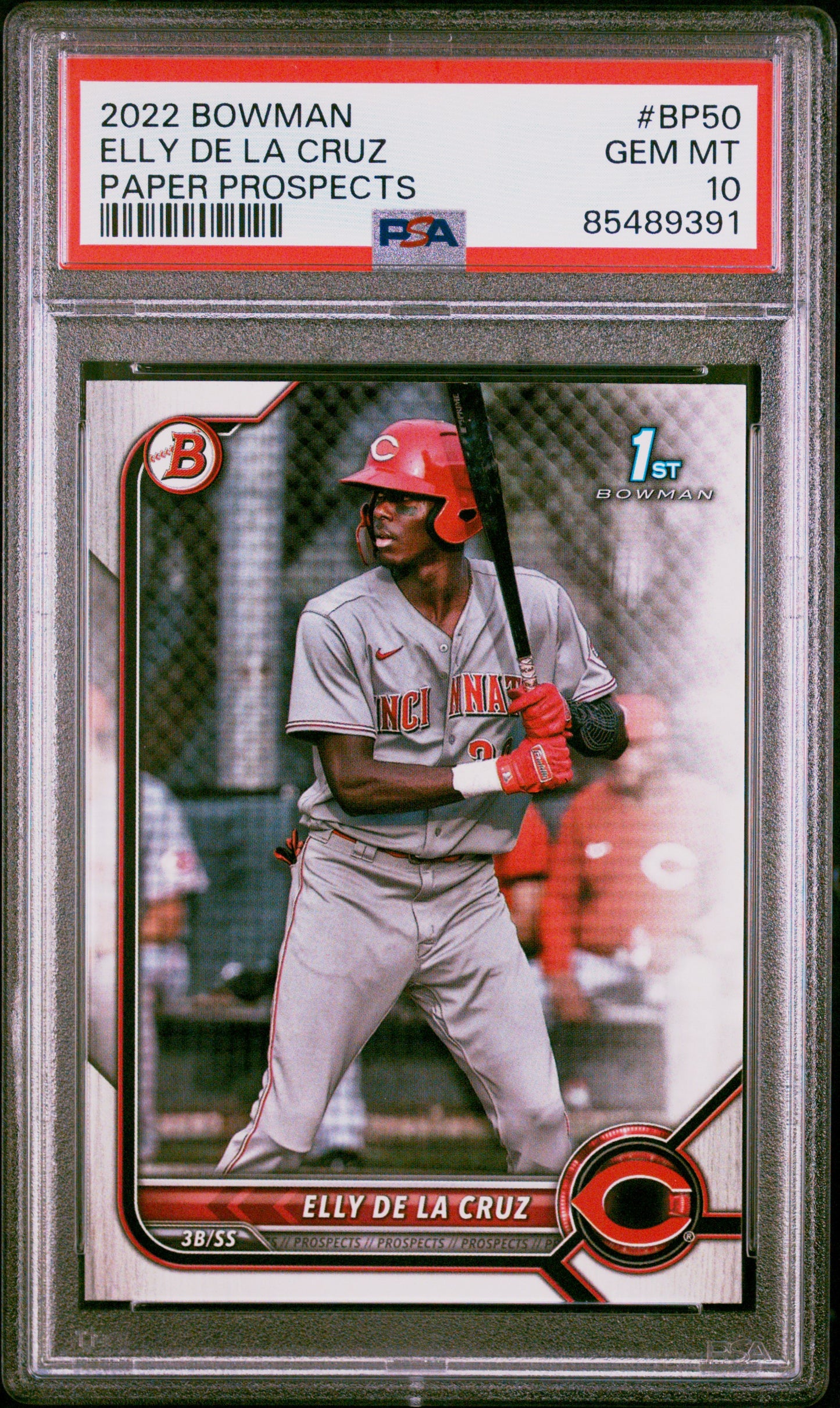 2022 Bowman Paper Prospects Paper Prospects Elly De La Cruz 10 PSA #BP50