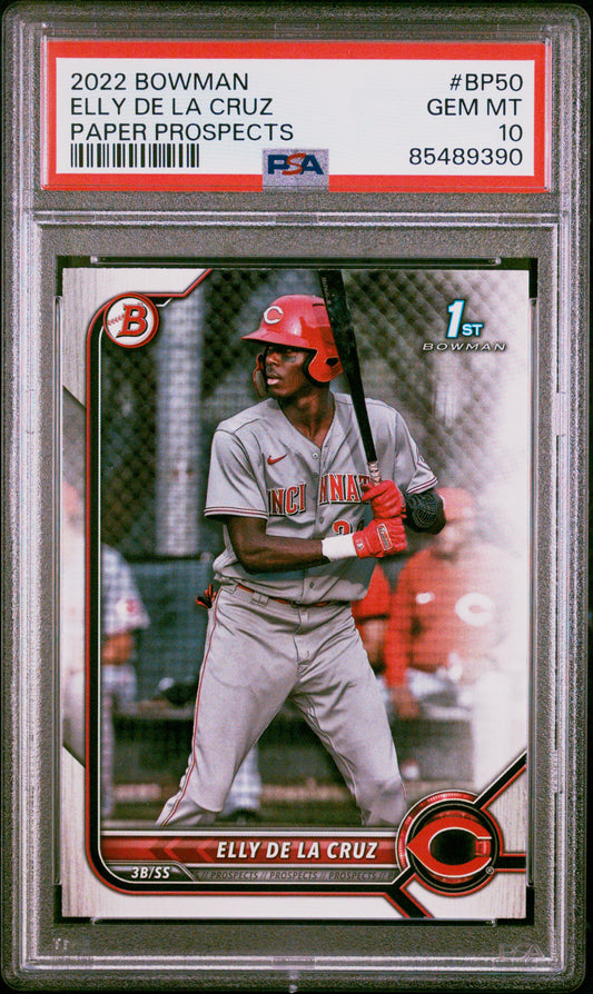 2022 Bowman Paper Prospects Paper Prospects Elly De La Cruz 10 PSA #BP50
