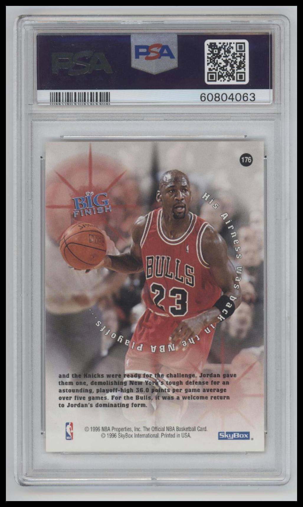 1996 Hoops Michael Jordan 9 PSA #176