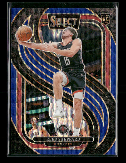 Reed Sheppard 2024-25 Panini Select Blue Wave /#75 Rookie #181