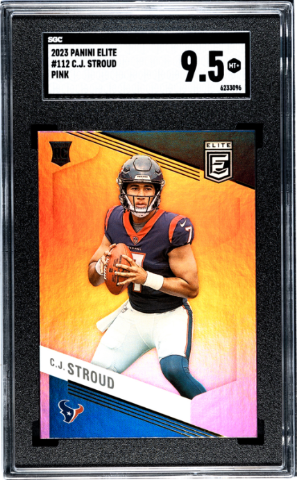 2023 Panini Elite Pink Cj Stroud 9.5 SGC #112