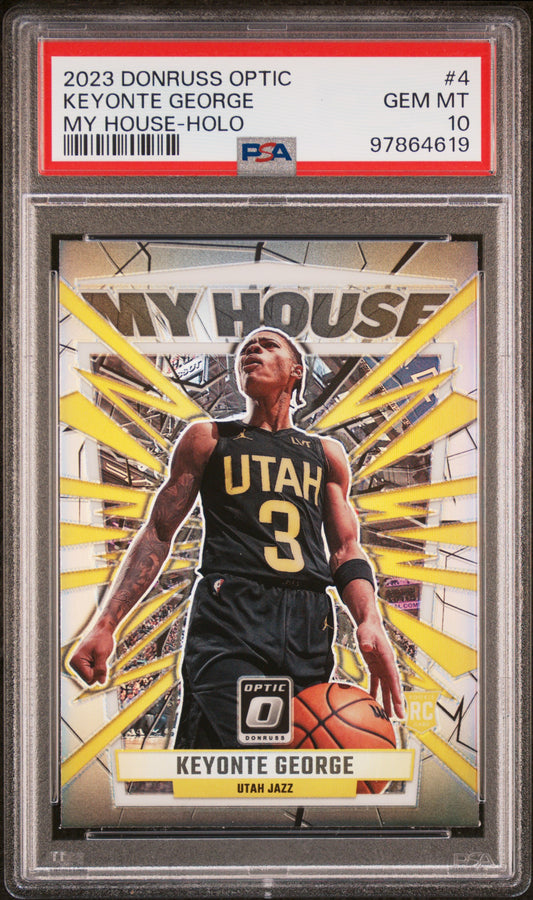 2023 Panini Donruss Optic My House My House-Holo Keyonte George 10 PSA #4
