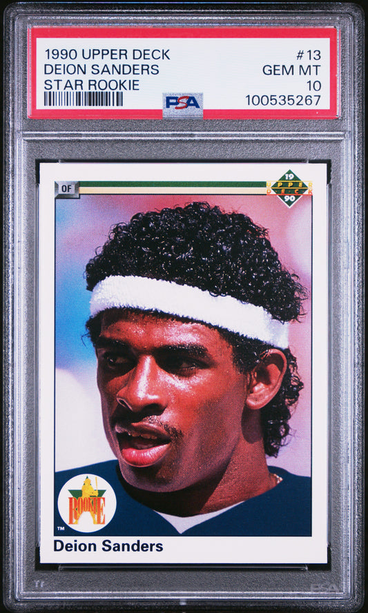 1990 Upper Deck Star Rookie Deion Sanders 10 PSA #13