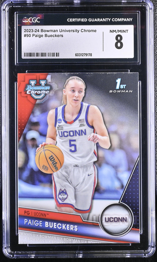 2023-24 University Chrome Paige Bueckers 8 CGC #90