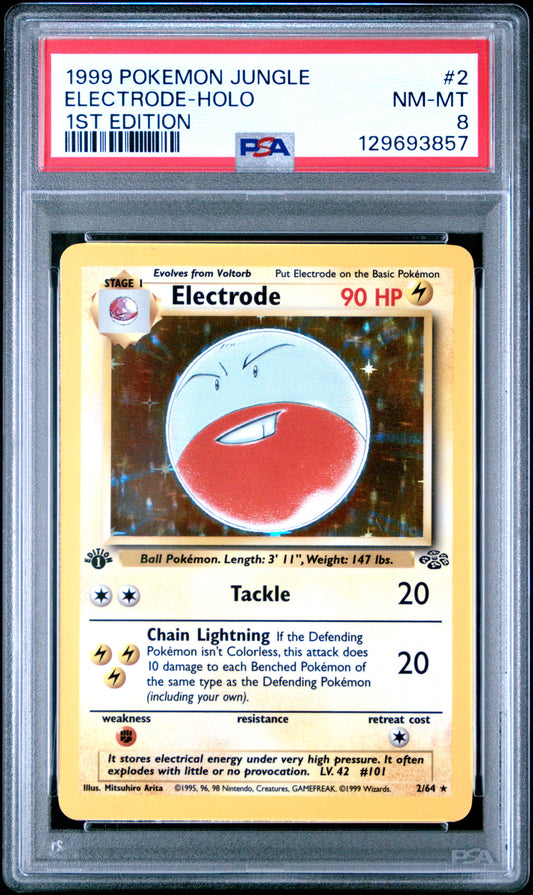1999 Pokemon Jungle 1st Edition Electrode-Holo 8 PSA #2