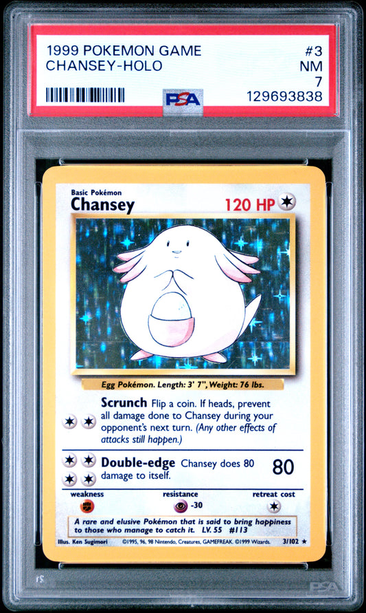1999 Pokemon Game Chansey-Holo 7 PSA #3