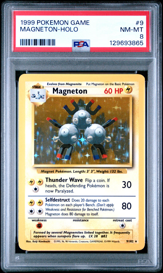 1999 Pokemon Game Magneton-Holo 8 PSA #9