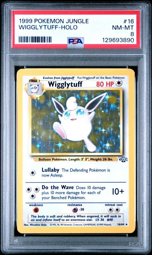 1999 Pokemon Jungle Wigglytuff-Holo 8 PSA #16