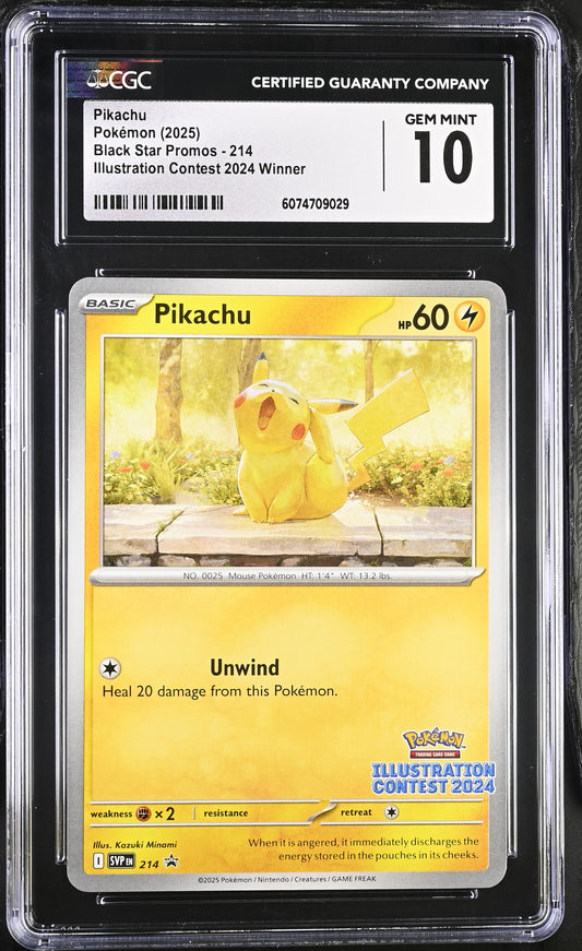2025 Black Star Promos Pikachu 10 CGC #214