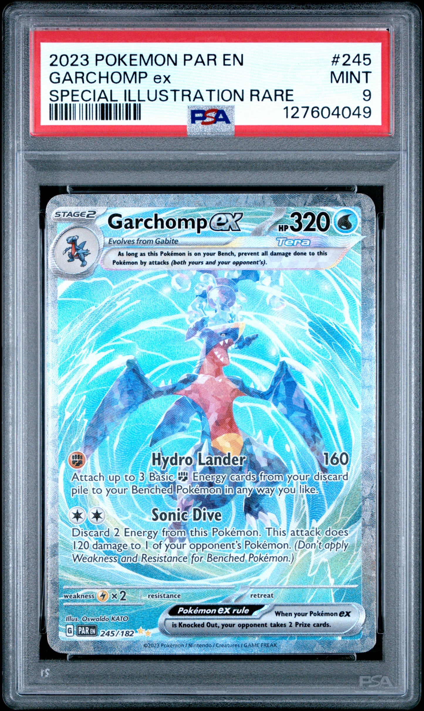 2023 Pokemon Paradox Rift Special Illustration Rare Garchomp Ex 9 PSA #245