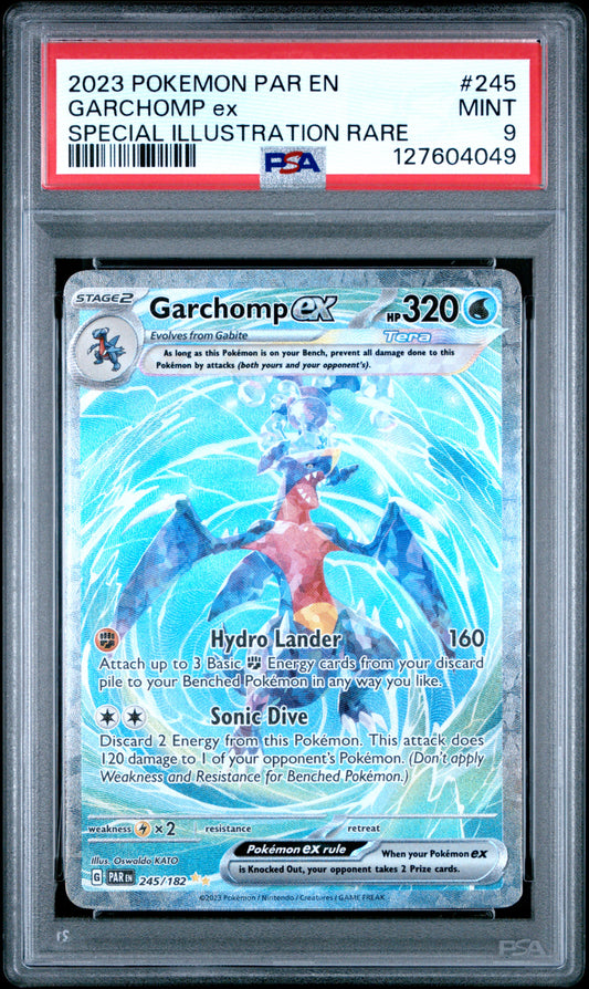 2023 Pokemon Paradox Rift Special Illustration Rare Garchomp Ex 9 PSA #245