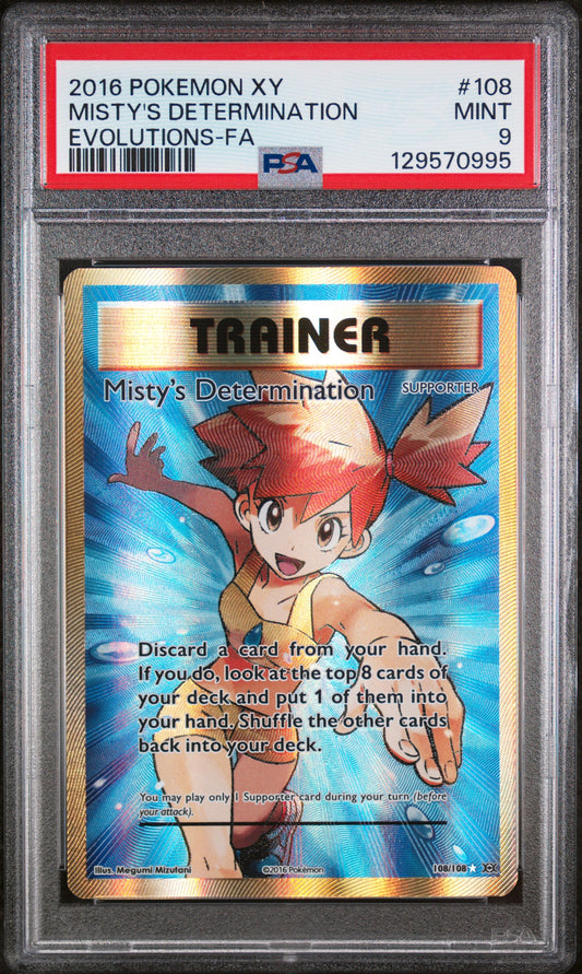 2016 Pokemon Xy Evolutions Evolutions-Fa Misty'S Determination 9 PSA #108