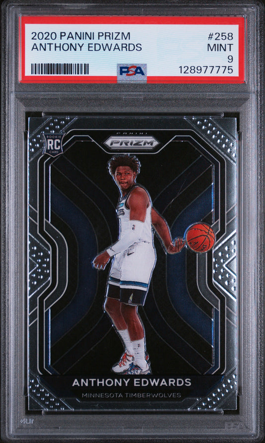 2020 Panini Prizm Anthony Edwards 9 PSA #258